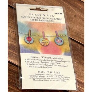 Molly & Rex Banner Kit GARLAND Clothespins Twine BUTTERFLY HOT AIR BALLOON 75578